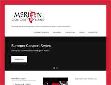 Tablet Screenshot of merionconcertband.org